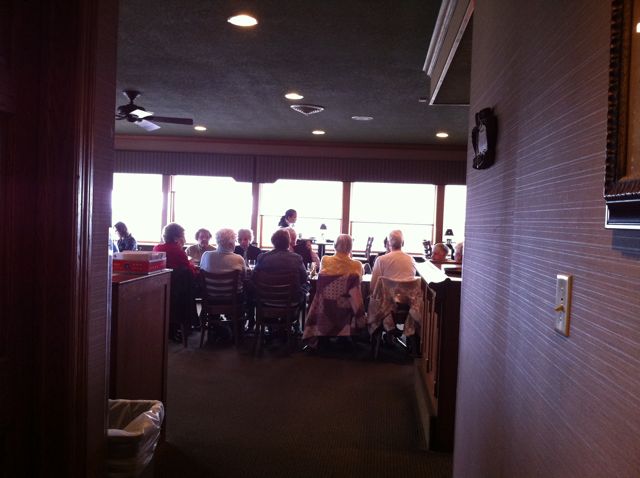 An ordinary, routine lunch at a midwest golf course