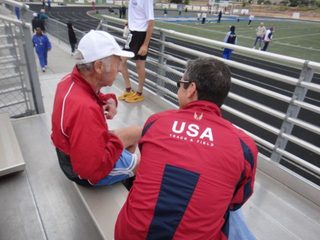 Senior runners Julian Myers and jeff noel combined add up to 145 years (93 + 52)