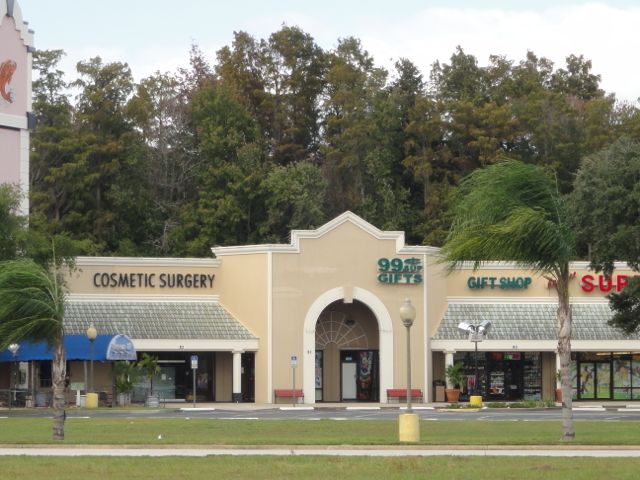 Really? A .99-cent gift shop next to a cosmetic surgery office? Bad karma?