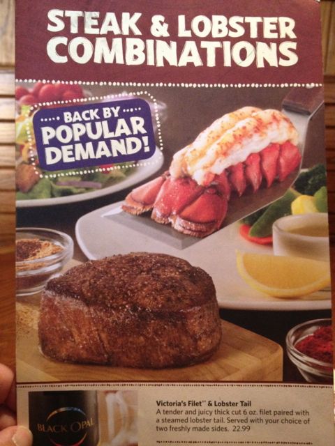 my two favorites... outback steakhouse
