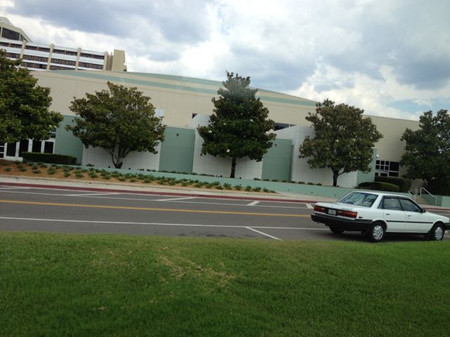 I love my almost antique car (1990) and where I get to park it Disney's Contemporary Resort