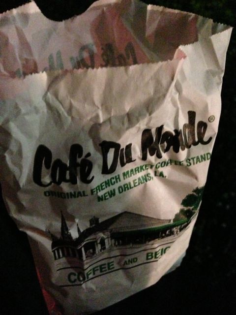 Bag of beignets from Cafe Du Monde