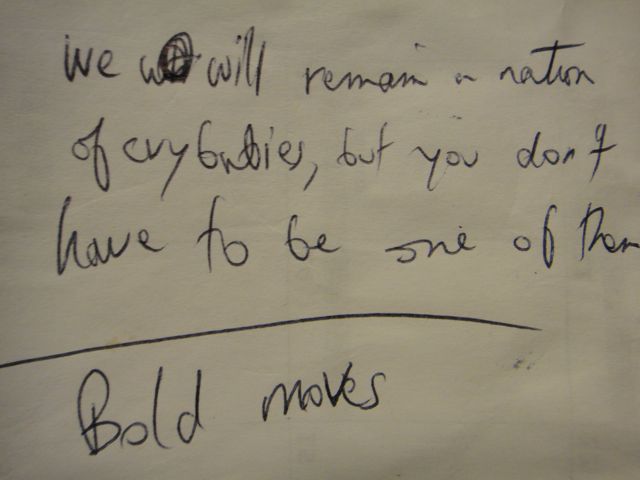 profound napkin message