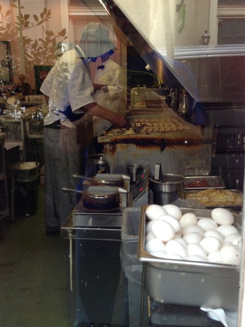 It's 8am and time for breakfast Toulouse Street diner at breakfast time