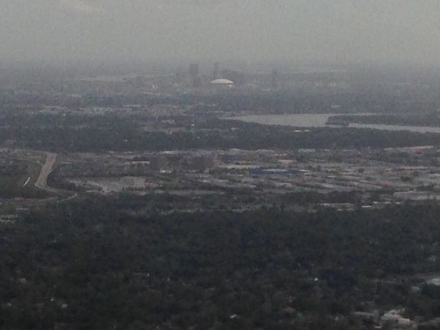 New Orleans Mercedes Benz Superdome off in the distance