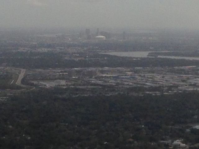 New Orleans Mercedes Benz Superdome off in the distance New Orleans Mercedes Benz Superdome off in the distance