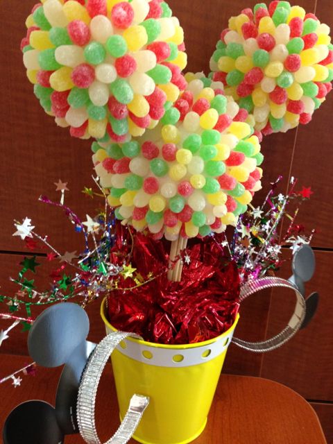 Mickey Mouse head made out of gum drop candy