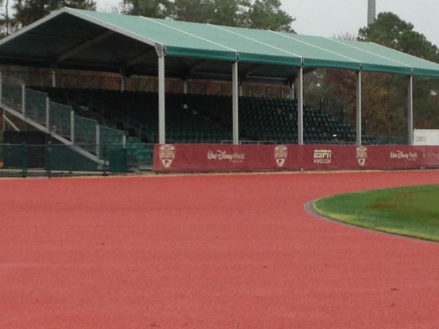 Track and field track without lines