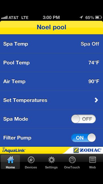 iAqualink is a great pool app