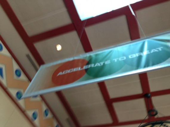 Convention Center ceiling sign