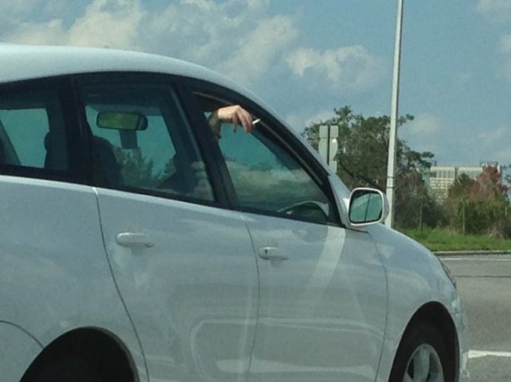 Smoker in car