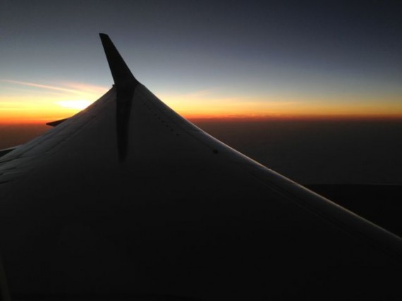 Sunset from United Airlines flight