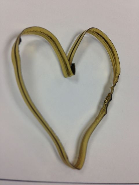 Gold apple made from a twist tie