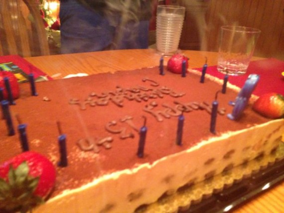 birthday cake smoke from candles