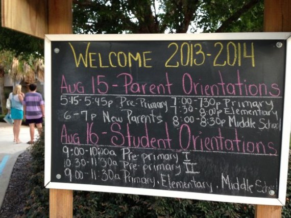 School bulletin board