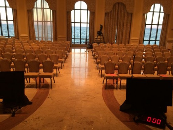 Ocean front meeting room at The Breakers