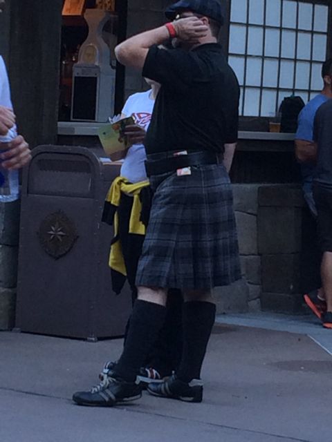 Man in kilt at Epcot