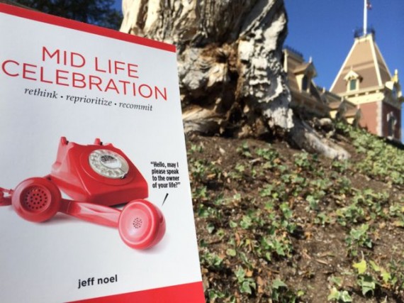 Midlife Celebration the book at Disneyland entrance