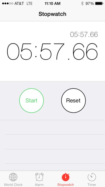 screen shot of mile split for jeff noel