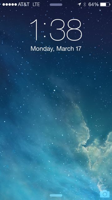 iPhone 5s homepage screen shot
