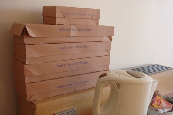 Boxes of business cards