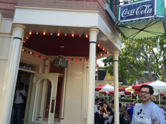Disneyland's Coke Corner famous red and white light bulb
