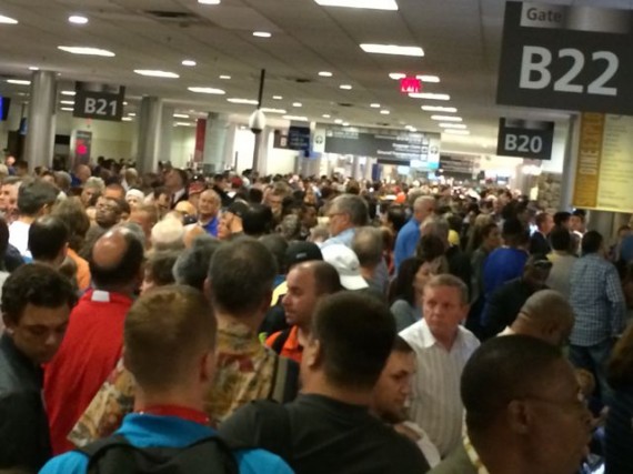 Atlanta airport during massive weather delays