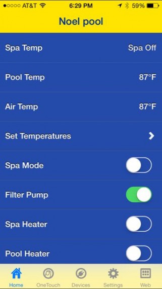 iAqualink pool app