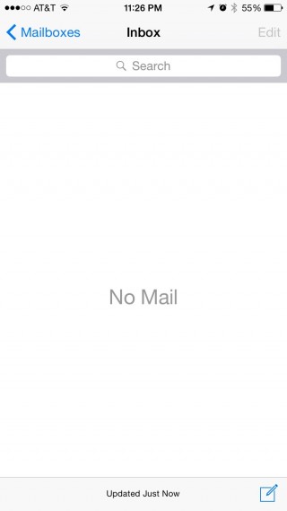Apple email screen shot