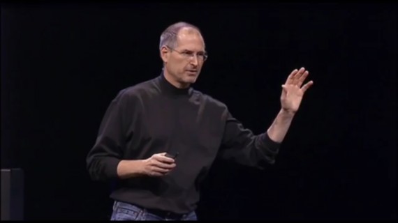 Steve Jobs revealing the first iPhone in 2007