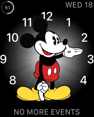 Apple watch Mickey Mouse screen shot