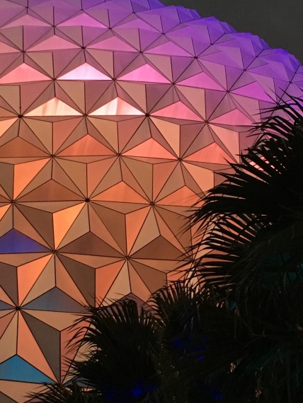 Spaceship Earth at night