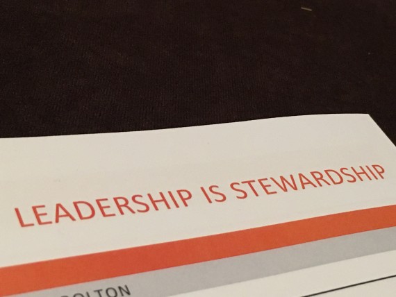 Leadership is stewardship