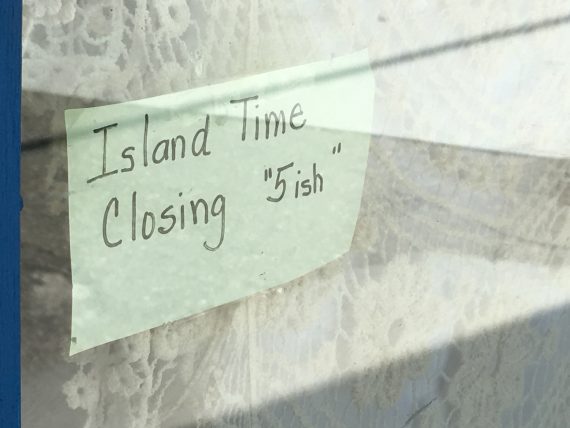 Island time sign