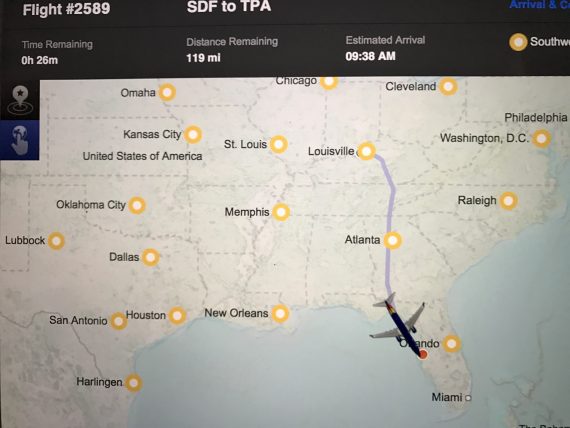 Southwest air flight route map