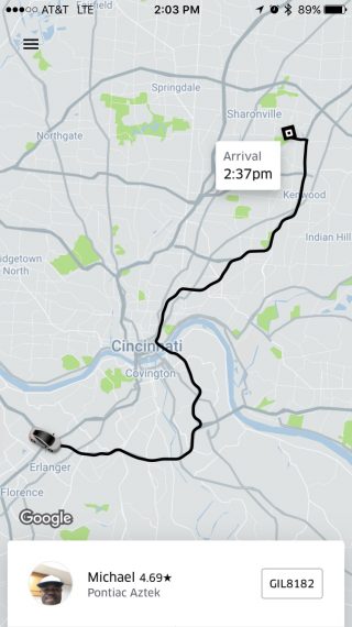 Uber map