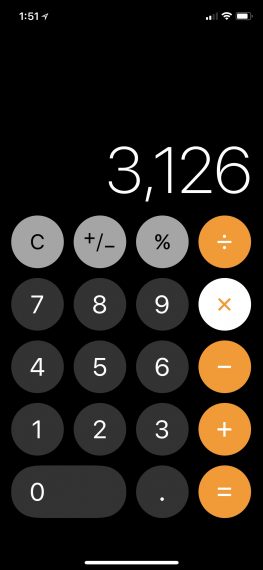 iPhone calculator