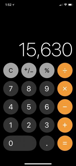 iPhone calculator