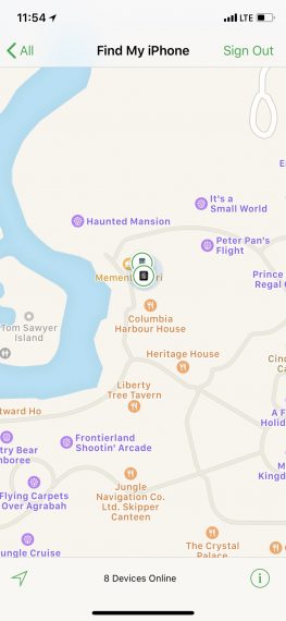 Magic Kingdom mobile app map