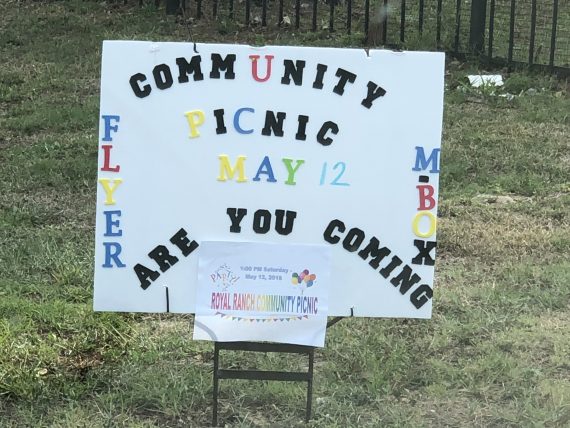 Homeowner meeting sign