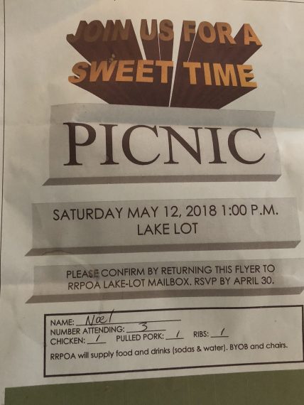 homeowner picnic form
