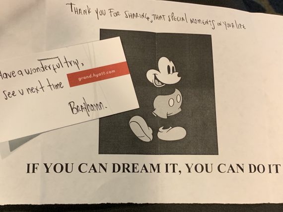 personalized hotel note