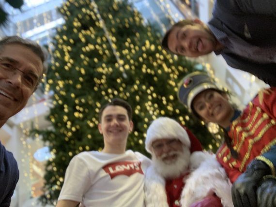 Disney speakers with Santa