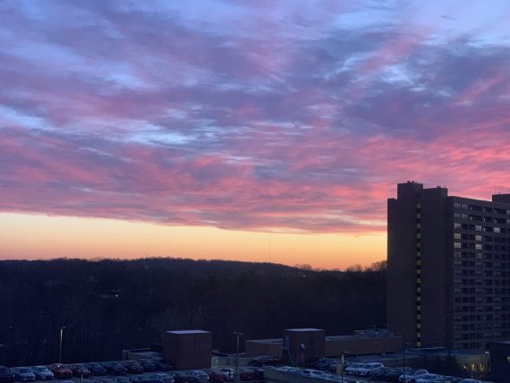 Baltimore winter sunrise
