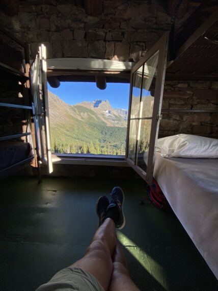 Mountain chalet view