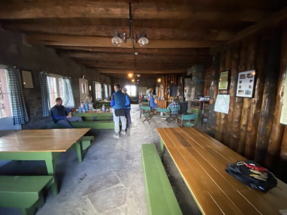 Mountain chalet lobby