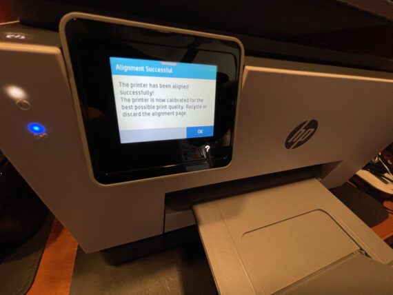 HP printer display