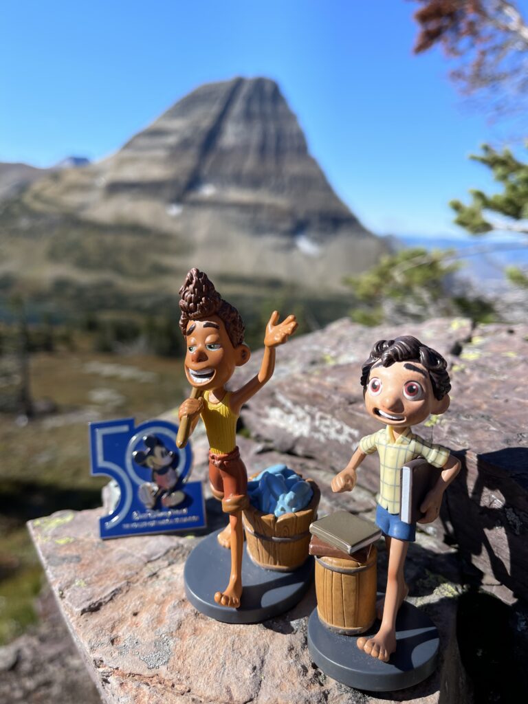 Pixar Luca toys in mountains
