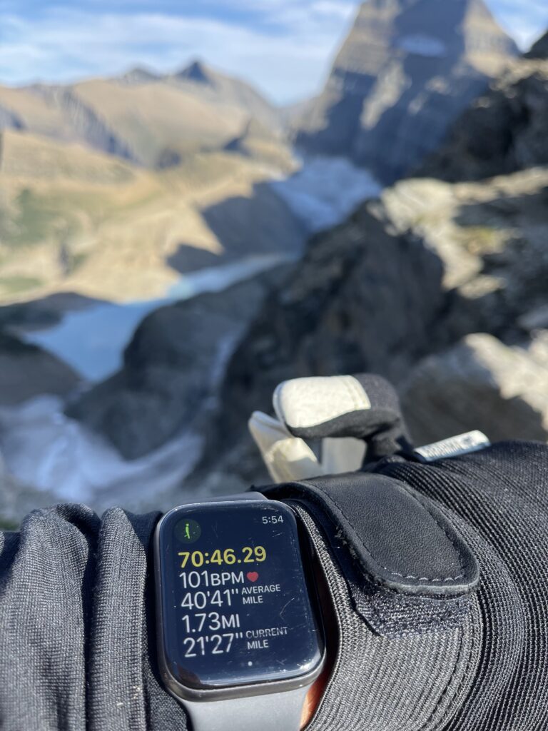 Apple Watch fitness update in mountain overlook 