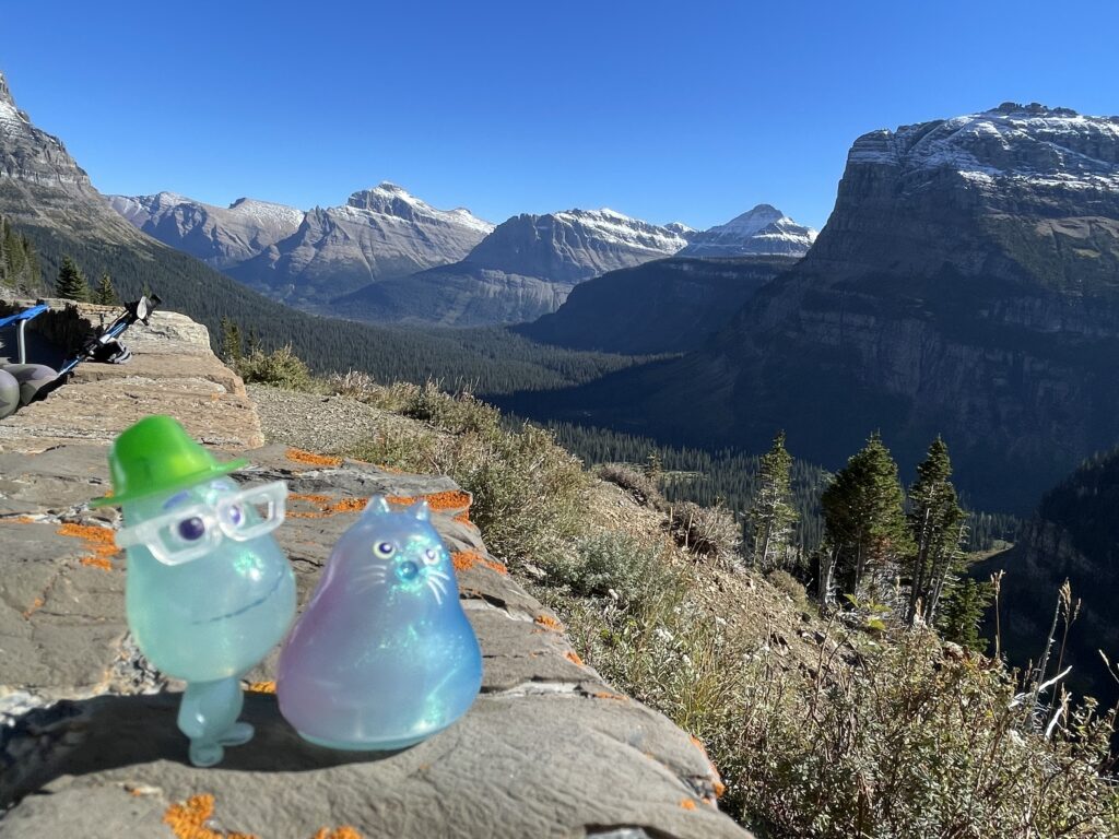 Pixar Soul toys in the mountains